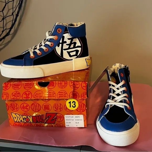 Nwt-dragonball Z Boys High Top Sneakers