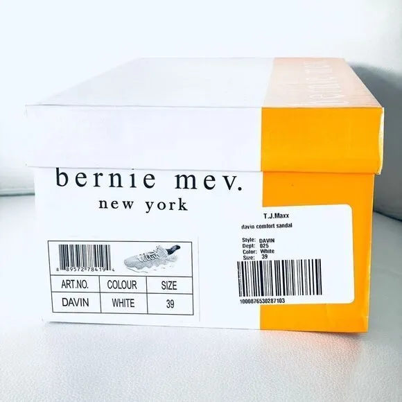 NWT in Box Gorgeous BERNIE MEV 39 (8-8.5 US) Davin Comfort white Chunky Sneakers