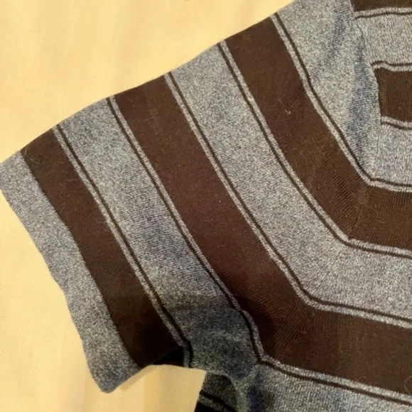 NWT! J CREW Men's Pima S/S Polo Sweater Blue/Black​​​​​​​​​​​​​​​