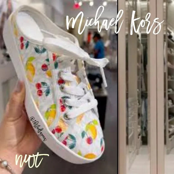 NWT Kors Michael Kors Sneakers Fruit Yummy Slipon Casual Park Everyday Kicks
