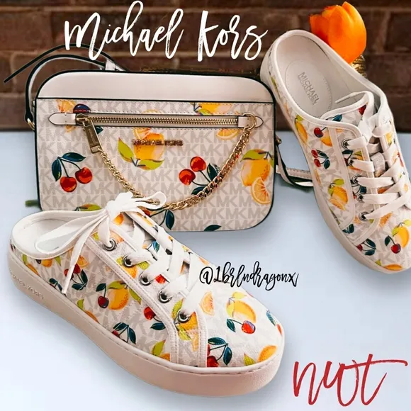 NWT Kors Michael Kors Sneakers Fruit Yummy Slipon Casual Park Everyday Kicks