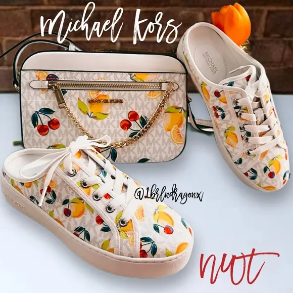 NWT Kors Michael Kors Sneakers Fruit Yummy Slipon Casual Park Everyday Kicks