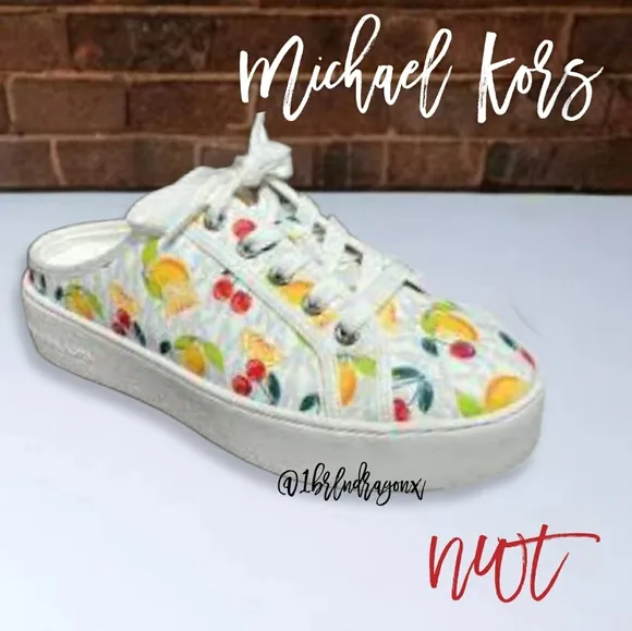 NWT Kors Michael Kors Sneakers Fruit Yummy Slipon Casual Park Everyday Kicks