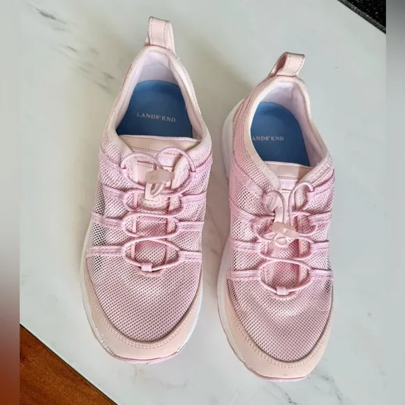 NWT Lands' End Women's Sneaker Water Shoes Ice Pink Athletic Mesh Outdoor Size 7
