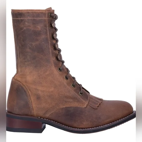 NWT Laredo women's Sara Rose tan leather cowboy boots. Size 7.