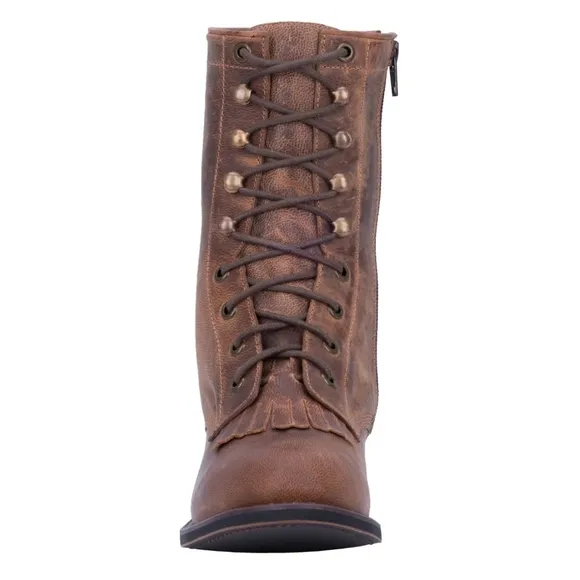 NWT Laredo women's Sara Rose tan leather cowboy boots. Size 7.