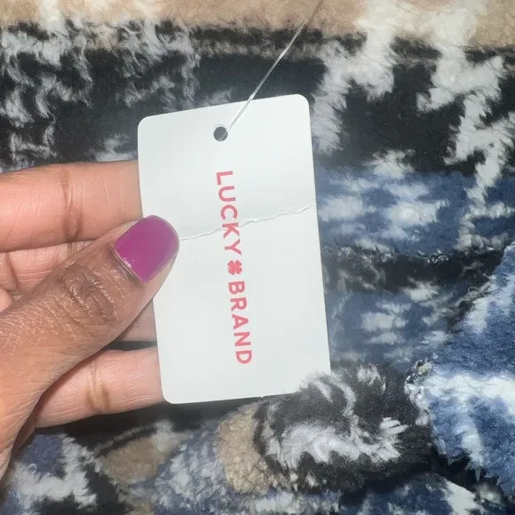 NWT Lucky Brand Sherpa Fleece Shacket size XL