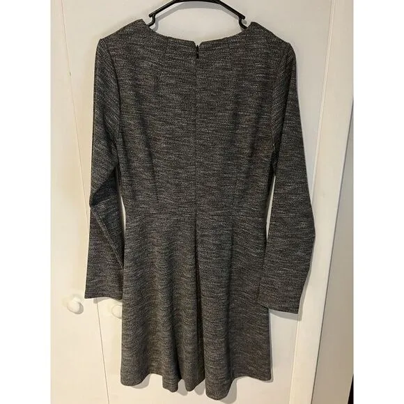 NWT Madewell Bridgewalk Sz 10 Dress Vneck‎ Heather Gray Long Sleeve Career