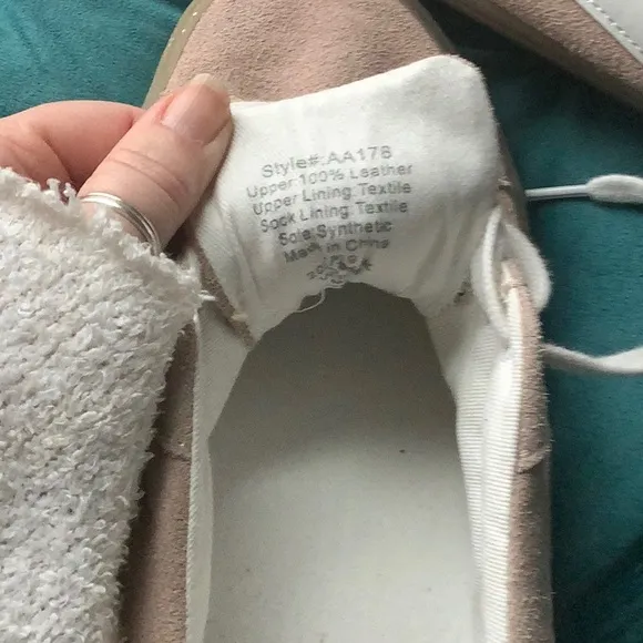 NWT MADEWELL pink suede leather low top sneakers with glitter chunky soles 9.5