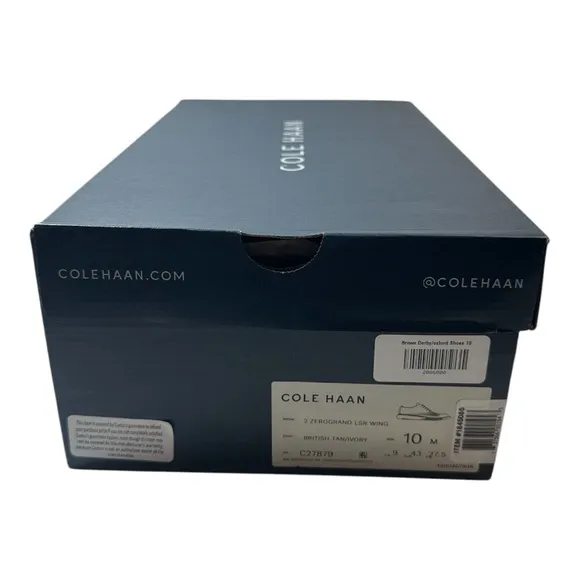 NWT Men’s Cole Haan Brown and White Men’s Oxford Shoes with Perforated Design