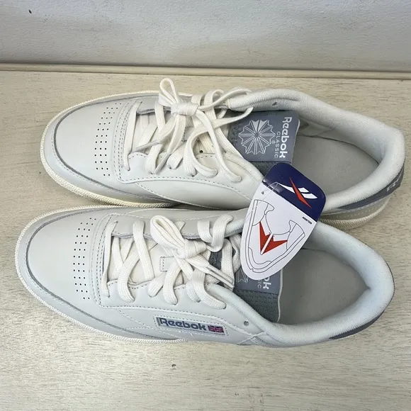 NWT - Men's Reebok Club C 85, White/Grey [EF3253] - Size 10 Medium