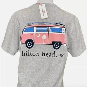 NWT! NEW! VINEYARD VINES HILTON HEAD SOUTH CAROLINA PINK VAN TEE T-SHIRT MENS XS