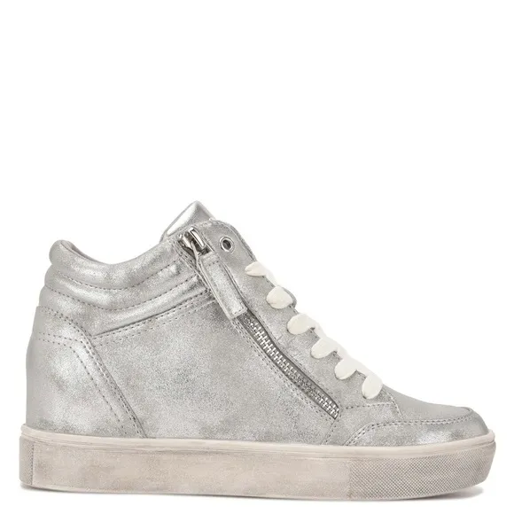 NWT. Nine West Women's Tons High Top Hidden Wedge Sneakers. Size 11.