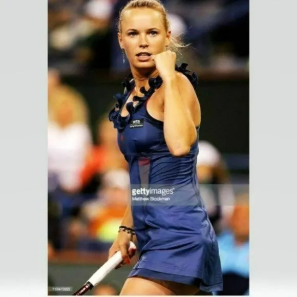 Nwt RARE STUNNING Adidas Stella McCartney BLUE Ruffle Tennis Dress M Medium