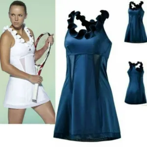 Nwt RARE STUNNING Adidas Stella McCartney BLUE Ruffle Tennis Dress M Medium