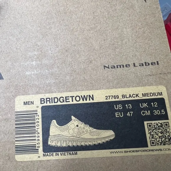 NWT Shoes For Crews Bridgetown Black Slip Resistant Work Shoes Size 13