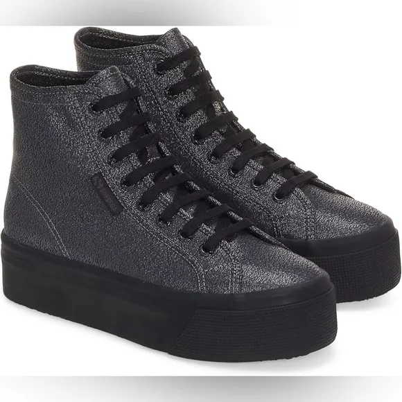 NWT superga 2708 High Top Lamé Sneakers