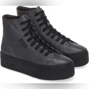 NWT superga 2708 High Top Lamé Sneakers