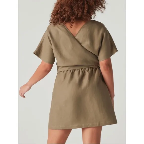 NWT Vetta The Convertible Wrap Mini Dress Khaki size XL