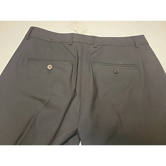 NWT Vince Womens Bermuda Shorts Sz 4 Cotton Hook &amp; Eye Zipped Black $225