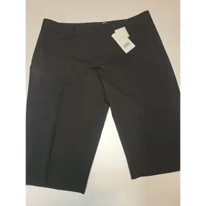 NWT Vince Womens Bermuda Shorts Sz 4 Cotton Hook &amp; Eye Zipped Black $225