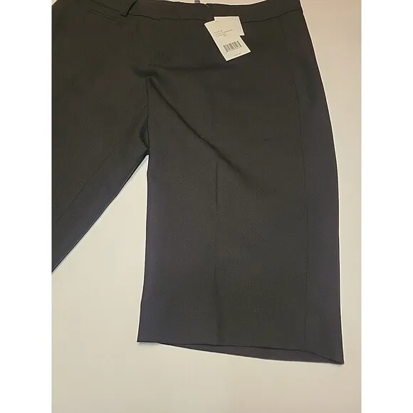 NWT Vince Womens Bermuda Shorts Sz 4 Cotton Hook &amp; Eye Zipped Black $225