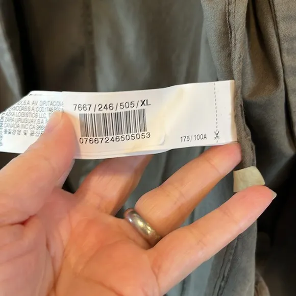 NWT ZARA Army Green Lightweight XL Coat | Office, Coastal Grandma, Dark Academia