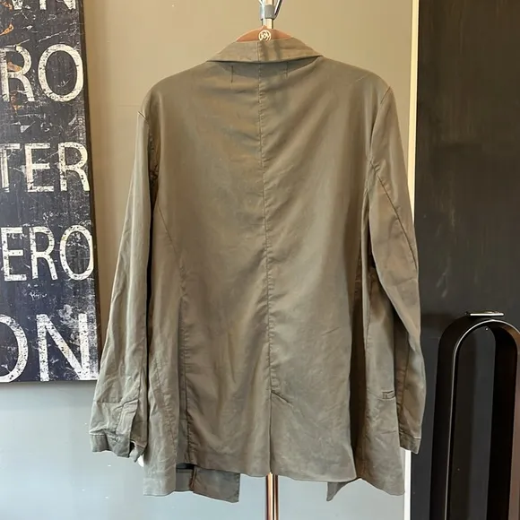 NWT ZARA Army Green Lightweight XL Coat | Office, Coastal Grandma, Dark Academia