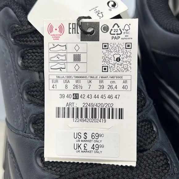 NWT - ZARA Men’s Chunky Sole Trainers, Multicolored - Size 8