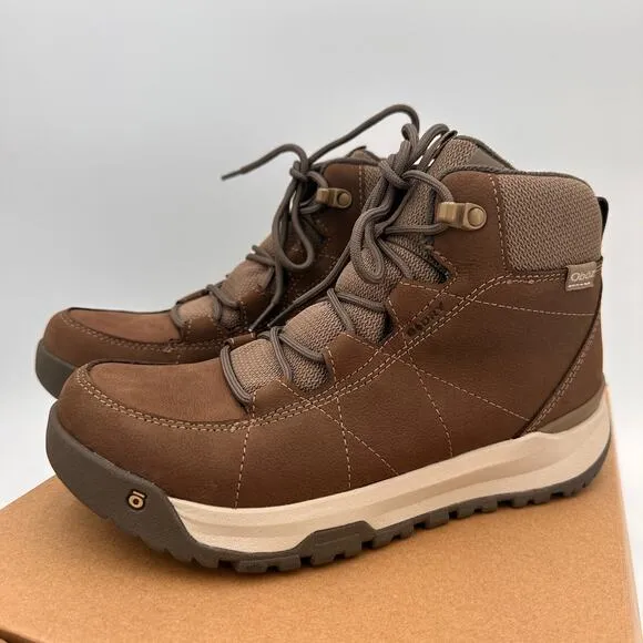 Oboz Women's Brown Cedar Mid Insulated B-Dry Waterproof Lace Up Boots New Size 8