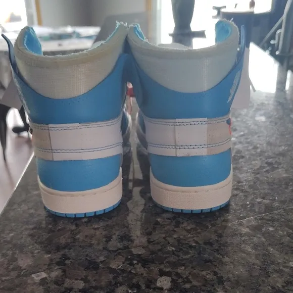 Off-White Air Jordan 1 Kids Shoes - Blue/White