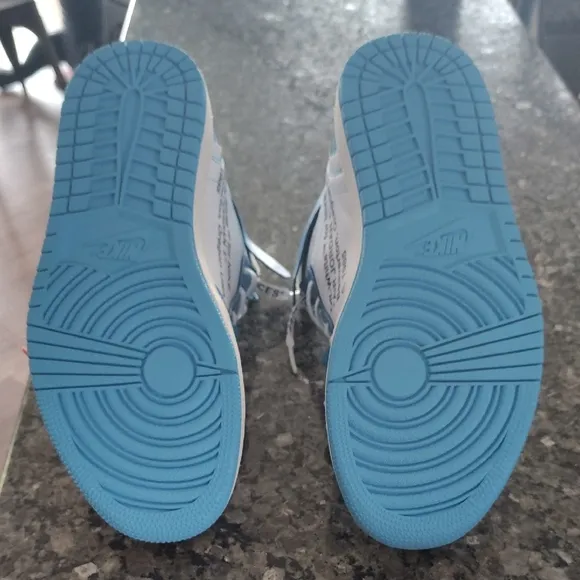 Off-White Air Jordan 1 Kids Shoes - Blue/White