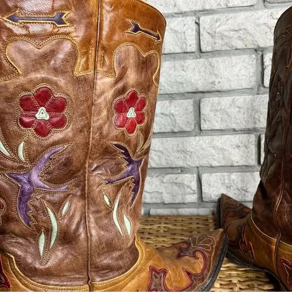 Old Gringo Golondrita Boot Volcano Floral Leather Cowboy Cowgirl