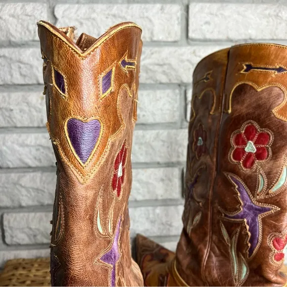 Old Gringo Golondrita Boot Volcano Floral Leather Cowboy Cowgirl
