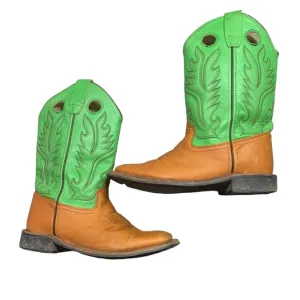 Old West Childrens' Corona Calfskin Cowboy Boots - Square Toe