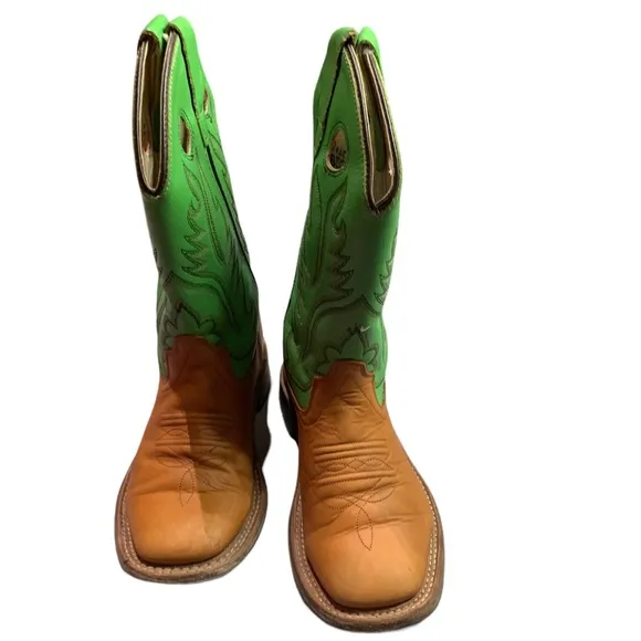Old West Childrens' Corona Calfskin Cowboy Boots - Square Toe
