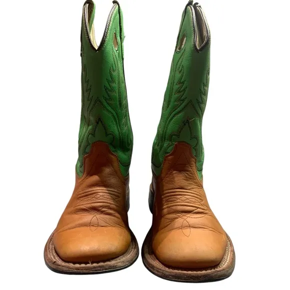 Old West Childrens' Corona Calfskin Cowboy Boots - Square Toe