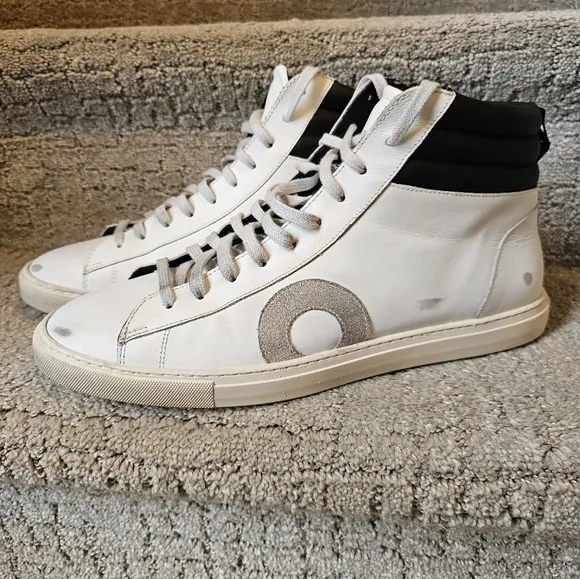 Oliver Cabell Jabbar High Men's White and Black High-Top Sneakers