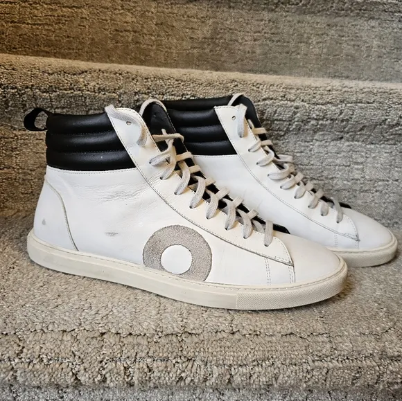Oliver Cabell Jabbar High Men's White and Black High-Top Sneakers