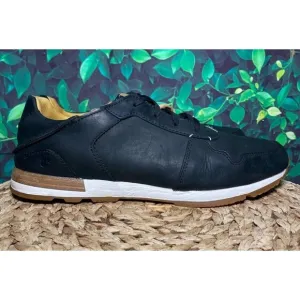 OLUKAI Huaka'i Li Waxed Antiqued Black Leather Summer Shoes Mens 10 Fast Ship
