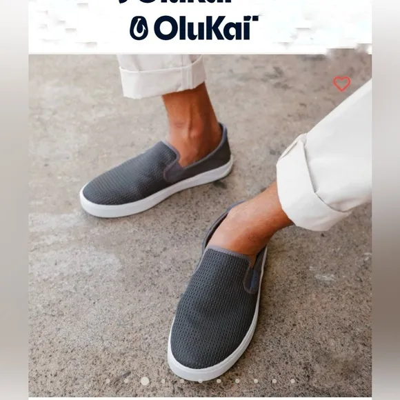 Olukai Lae’ahi  Gray Slip-On Men's Sneakers Shoes Sz 12