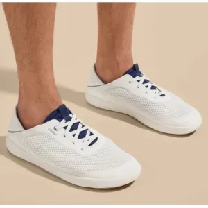 Olukai Moku Pae Shoes Men's 10.5 White Mesh Comfort Low Slip Sneakers EUC