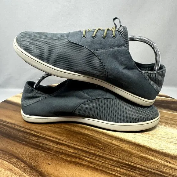 Olukai Nohea Moku Shoes Sneakers Men's 9.5 Gray Slip On Tieless Comfort Walking
