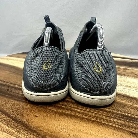 Olukai Nohea Moku Shoes Sneakers Men's 9.5 Gray Slip On Tieless Comfort Walking