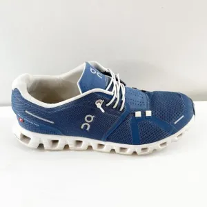 On Cloud 5 Breathable Mesh Lace Up Running Shoes Sneakers Blue White 9