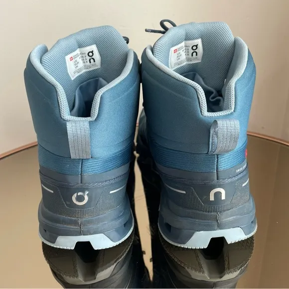 On Cloud Cloudrock Waterproof Storm Blue Boots Women’s Size 10.5