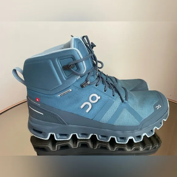 On Cloud Cloudrock Waterproof Storm Blue Boots Women’s Size 10.5
