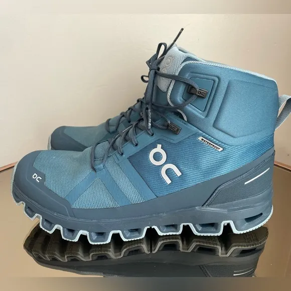 On Cloud Cloudrock Waterproof Storm Blue Boots Women’s Size 10.5