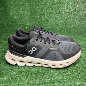 On Cloud Mens Cloudrunner Black / Gray Running Shoes Comfort Sneakers Size 10.5