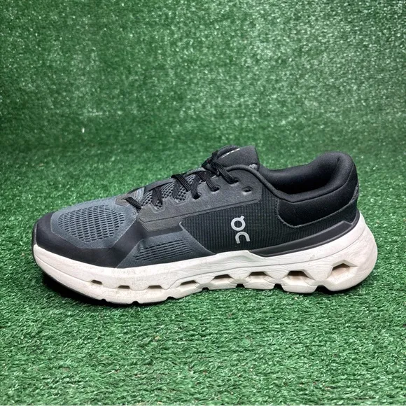 On Cloud Mens Cloudrunner Black / Gray Running Shoes Comfort Sneakers Size 10.5